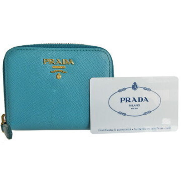 Prada coin blue leather - Picture 1 of 5